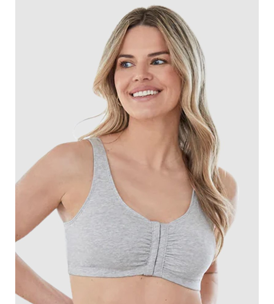 Bestform Front Close Wirefree Low-Impact Cotton Sports Bra