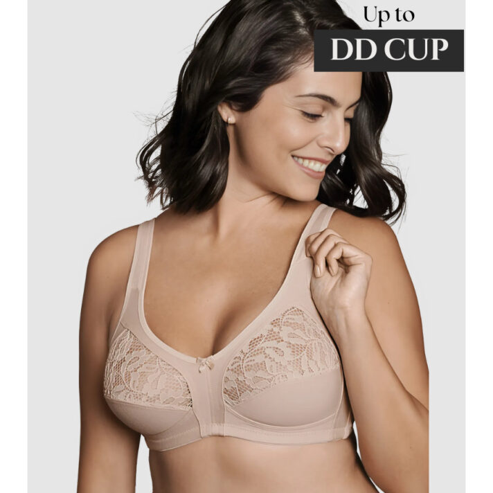 Naturana Wide Strap Full Coverage Wirefree Cotton Bra
